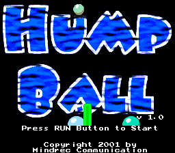 title screen for Humpball